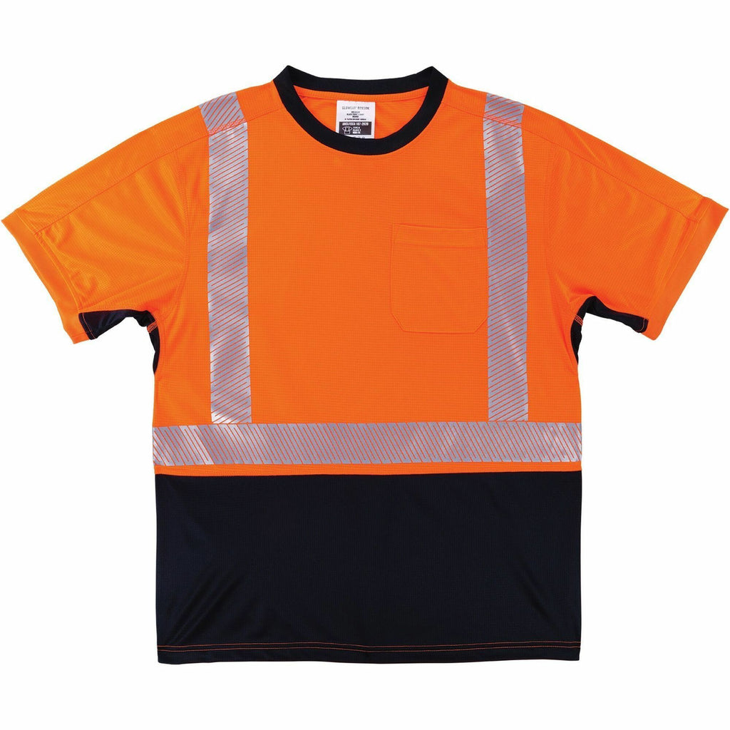 GloWear 8283BK Class 2 Lightweight Performance Hi-Vis T-Shirt, Polyester, Medium, Orange, Ships in 1-3 Business Days