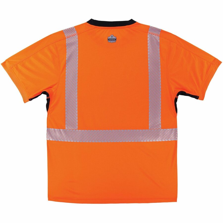 GloWear 8283BK Class 2 Lightweight Performance Hi-Vis T-Shirt, Polyester, Medium, Orange, Ships in 1-3 Business Days