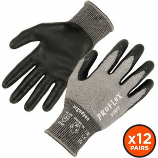 ProFlex 7072 ANSI A7 Nitrile-Coated CR Gloves, Gray, Small, 12 Pairs/Pack, Ships in 1-3 Business Days
