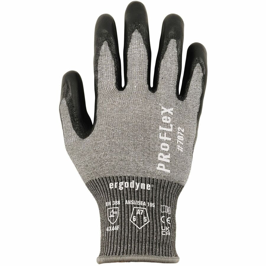ProFlex 7072 ANSI A7 Nitrile-Coated CR Gloves, Gray, X-Large, 12/Pairs/Pack, Ships in 1-3 Business Days