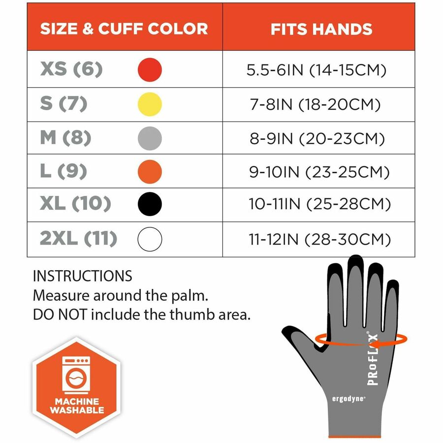 ProFlex 7072 ANSI A7 Nitrile-Coated CR Gloves, Gray, X-Large, 12/Pairs/Pack, Ships in 1-3 Business Days