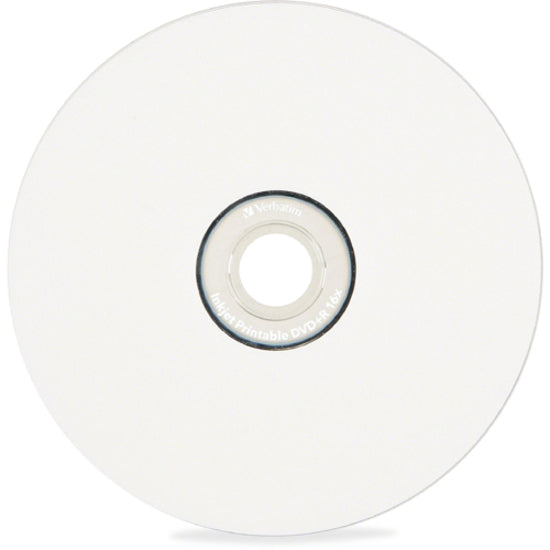 Verbatim DVD+R 4.7GB 16X White Inkjet Printable - 100pk Spindle - 120mm - Printable - 