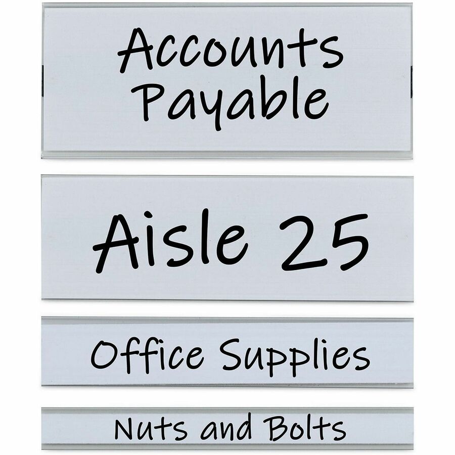 Clear Magnetic Label Holders, Side Load, 6 x 1, 10/Pack