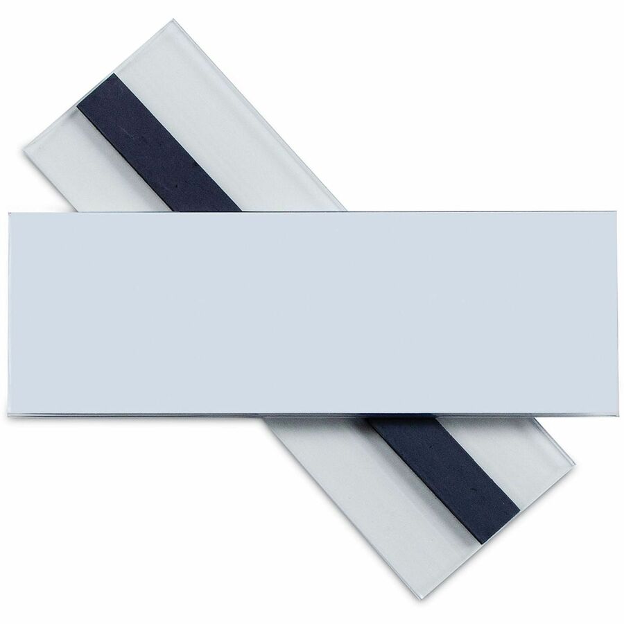 Clear Magnetic Label Holders, Side Load, 6 x 2, 10/Pack