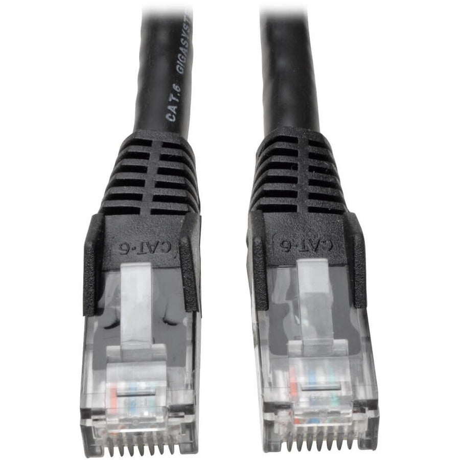 CAT6 Gigabit Snagless Molded Patch Cable, 14 ft, Black