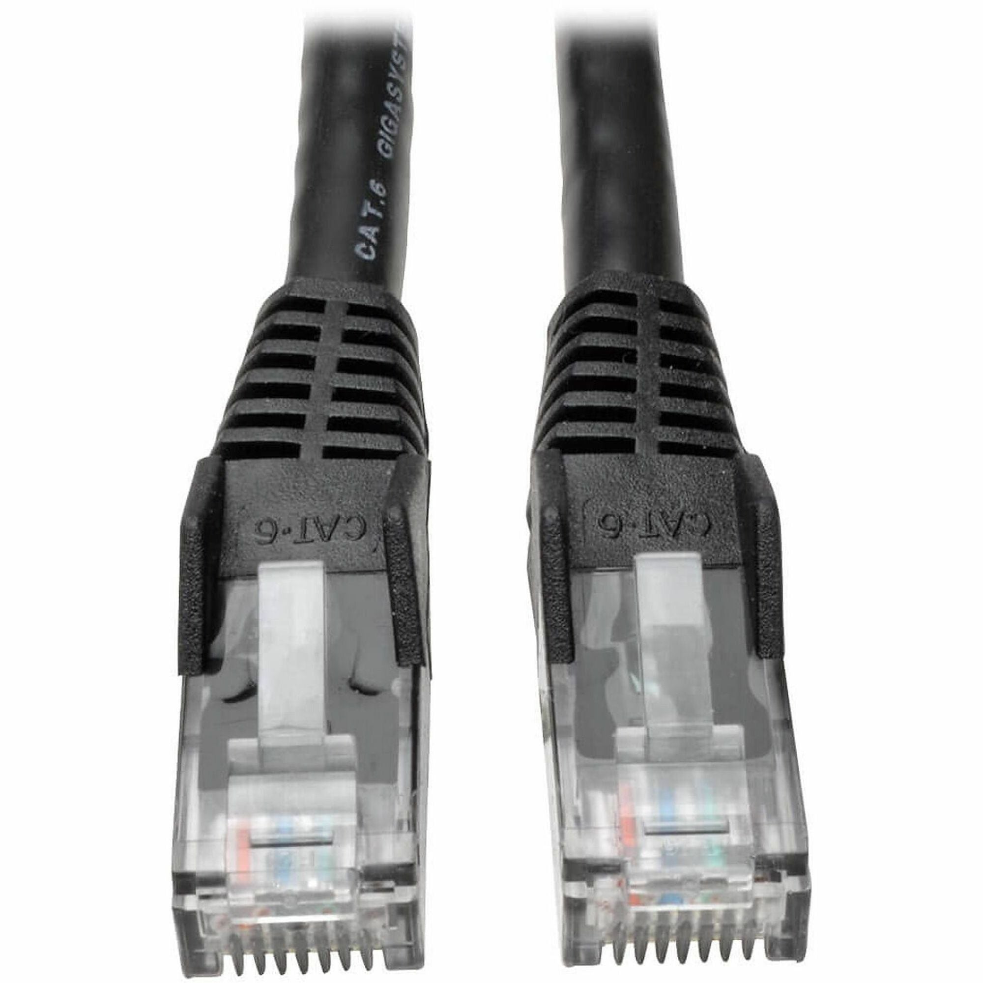 CAT6 Gigabit Snagless Molded Patch Cable, 25 ft, Black
