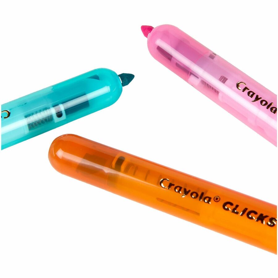 Super Clicks Retractable Markers, Assorted Bullet Tip Sizes, Assorted Colors, 10/Pack