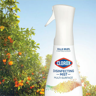 Clorox Disinfecting, Sanitizing, and Antibacterial Mist - 16 fl oz (0.5 quart) - Lemongrass Mandarin Scent - 1 Each - Non-aerosol, Bleach-free - White