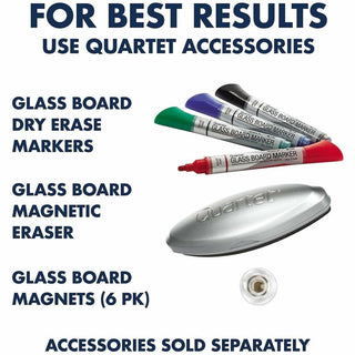 InvisaMount Vertical Magnetic Glass Dry-Erase Boards, 42 x 74, White Surface