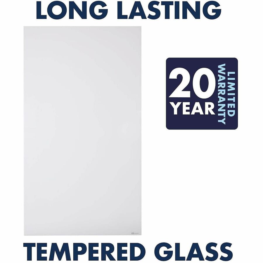 InvisaMount Vertical Magnetic Glass Dry-Erase Boards, 48 x 85, White Surface