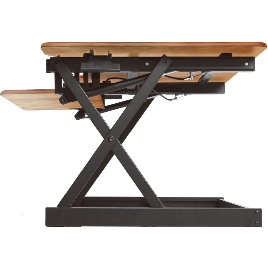 Rocelco DADRT- 46 Sit Stand Desk Riser - Desktop - Teak