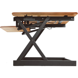 Rocelco DADRT- 46 Sit Stand Desk Riser - Desktop - Teak