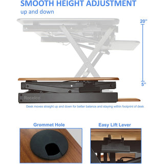 rocelco-dadrt-46-sit-stand-desk-riser-desktop-teak_rclrdadrt46 - 6