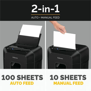 AutoMax 100MA Micro-Cut Shredder, 100 Auto/ 10 Manual Sheet Capacity