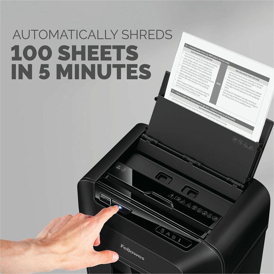 AutoMax 100MA Micro-Cut Shredder, 100 Auto/ 10 Manual Sheet Capacity