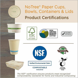 NoTree Paper Cold Cups, 16 oz, Natural, 1,000/Carton