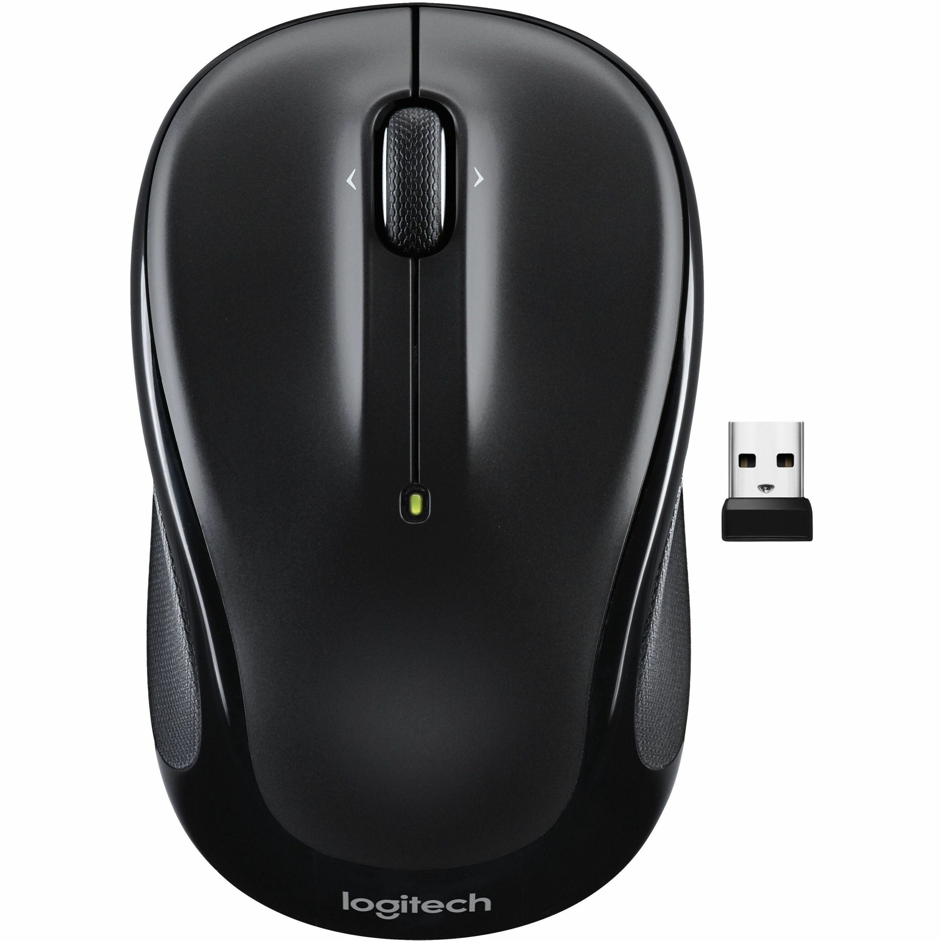 M325S Wireless Mouse, 2.4 GHz Frequency, 32.8 ft Wireless Range, Left/Right Hand Use, Black