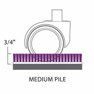 EverLife Chair Mats for Medium Pile Carpet with Lip, 45 x 53, Clear