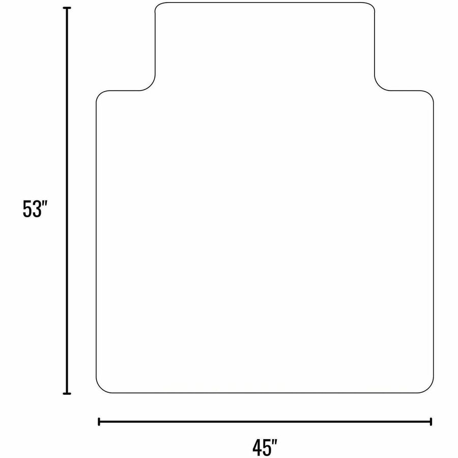 EverLife Chair Mats for Medium Pile Carpet with Lip, 45 x 53, Clear