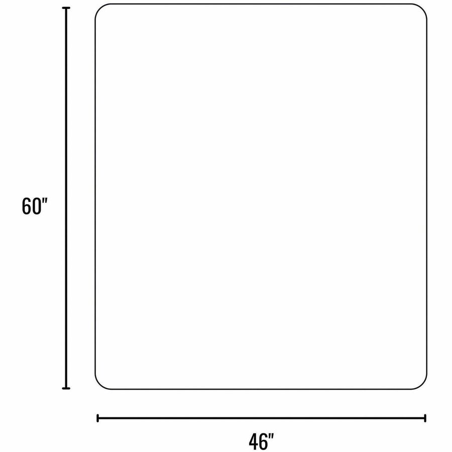 EverLife Chair Mats for Medium Pile Carpet, Rectangular, 46 x 60, Clear