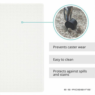 EverLife Chair Mats for Medium Pile Carpet, Rectangular, 46 x 60, Clear
