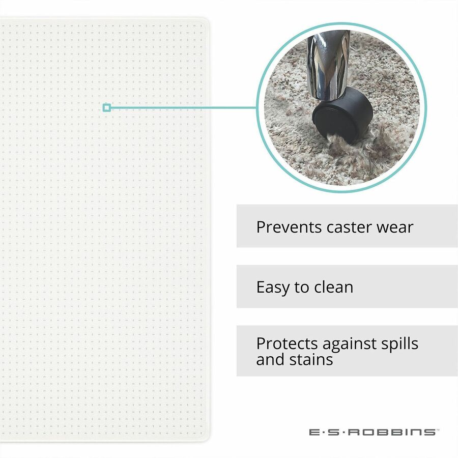 EverLife Chair Mats for Medium Pile Carpet, Rectangular, 46 x 60, Clear