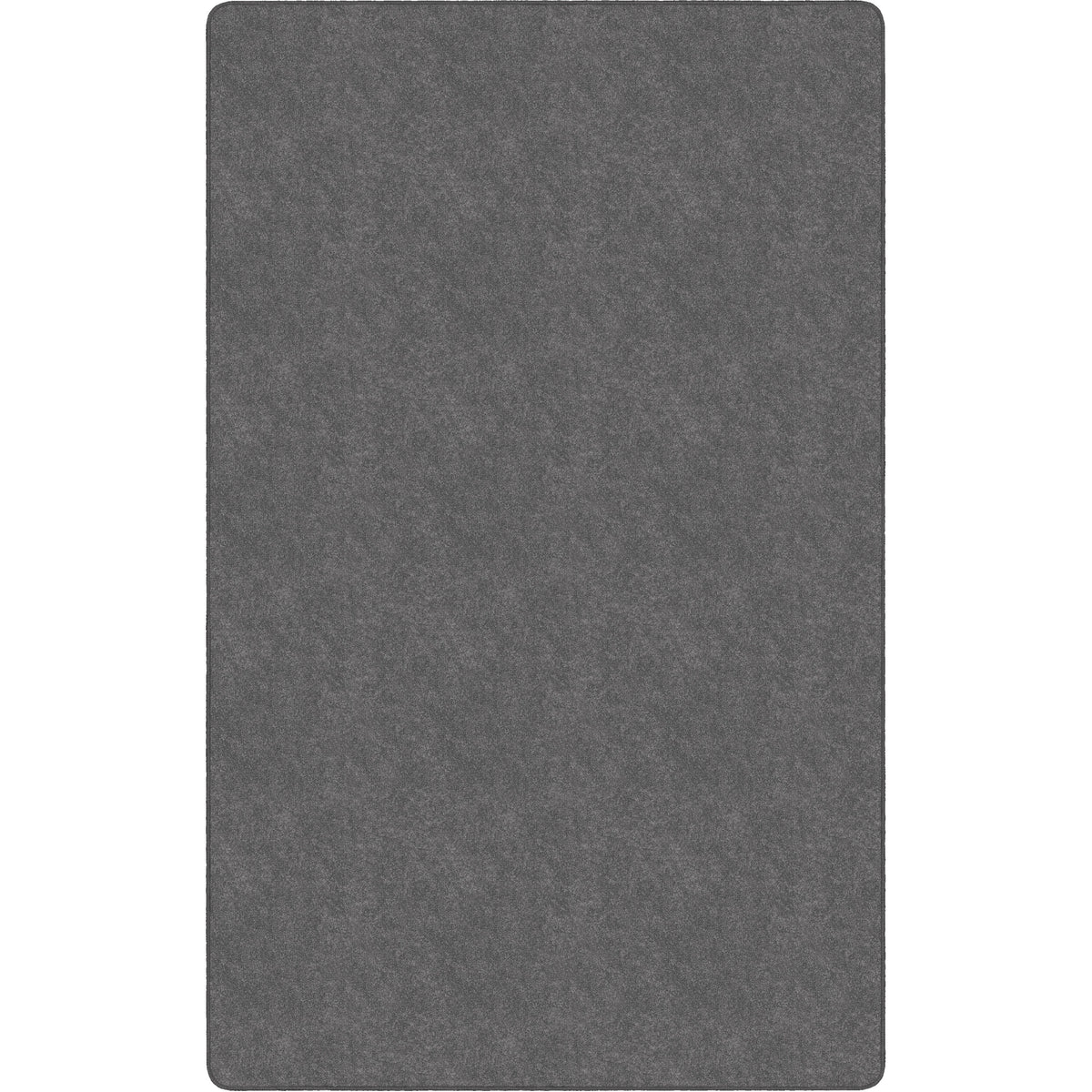 Flagship Carpets Amerisoft Solid Color Rug - 48" Length x 72" Width - Rectangle - Gray - Polyester, Nylon