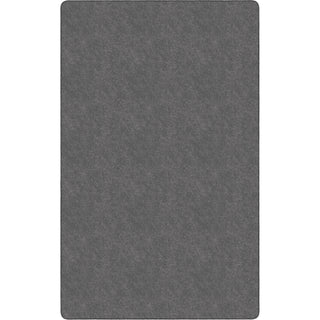 Flagship Carpets Amerisoft Solid Color Rug - 48" Length x 72" Width - Rectangle - Gray - Polyester, Nylon