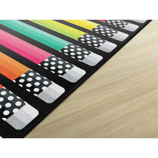 Flagship Carpets Schoolgirl Stylish Brights Rug - 60" Length x 91.20" Width - Rectangle - Multi