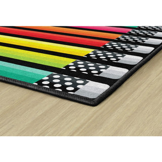 Flagship Carpets Schoolgirl Stylish Brights Rug - 60" Length x 91.20" Width - Rectangle - Multi - 4