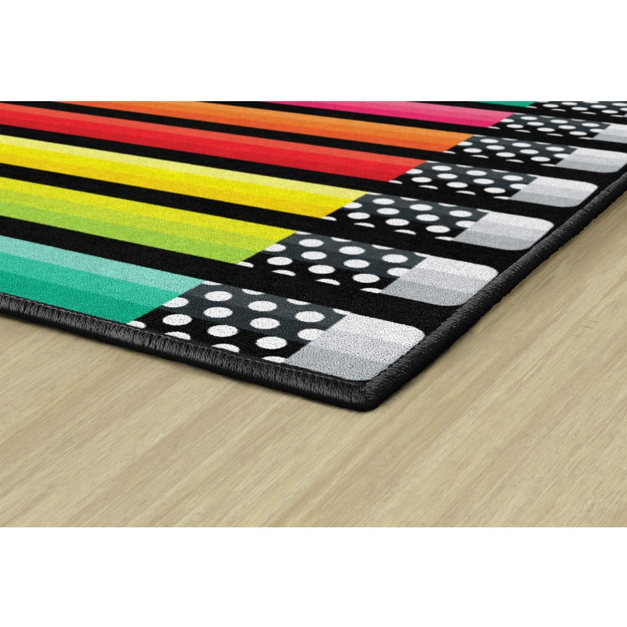 Flagship Carpets Schoolgirl Stylish Brights Rug - 60" Length x 91.20" Width - Rectangle - Multi - 4