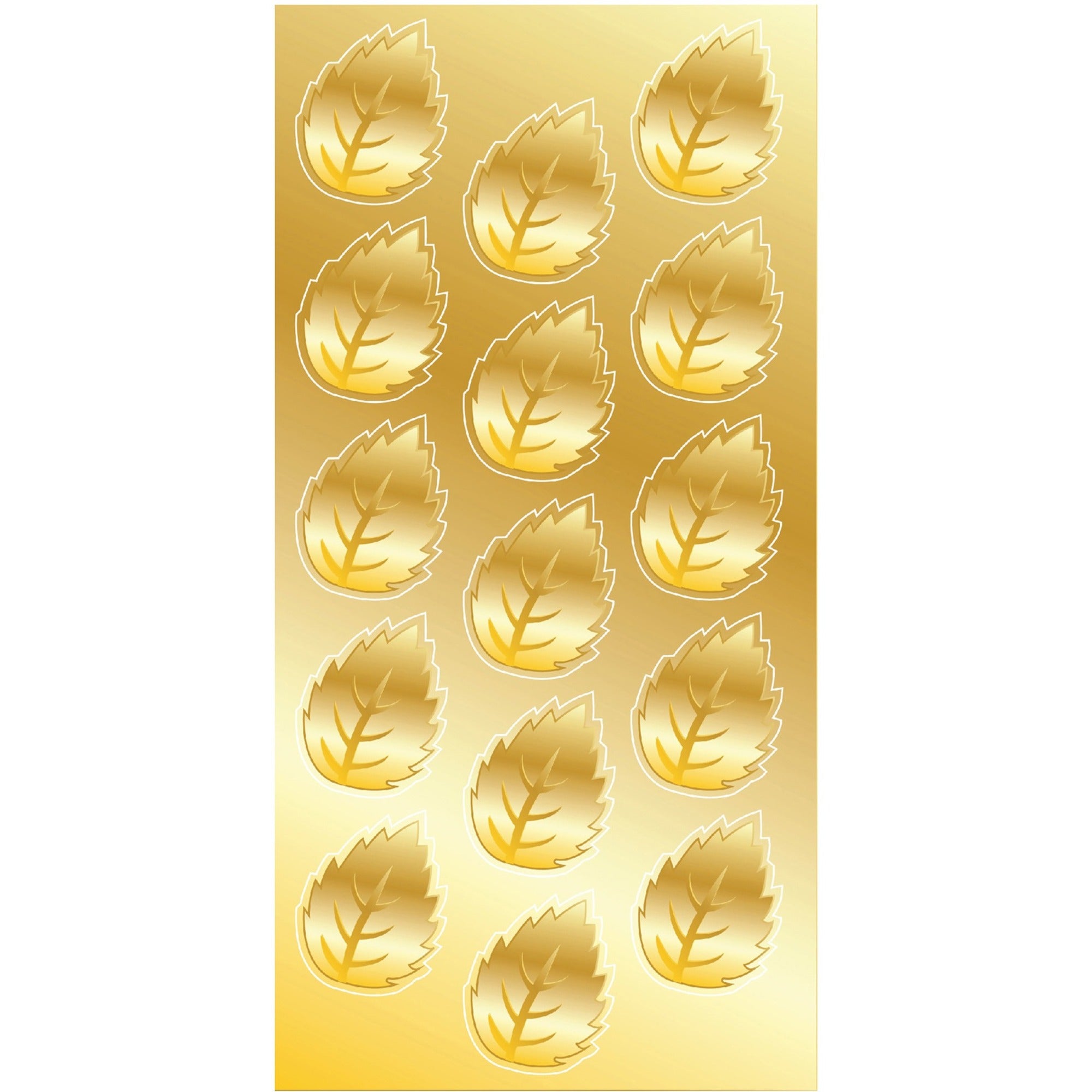 Geographics Gold Foil Leaf Embossed Seals - Self-adhesive - For Diploma, Certificate, Award, Card, Envelope, Scrapbooking - Assorted - 45 / Pack