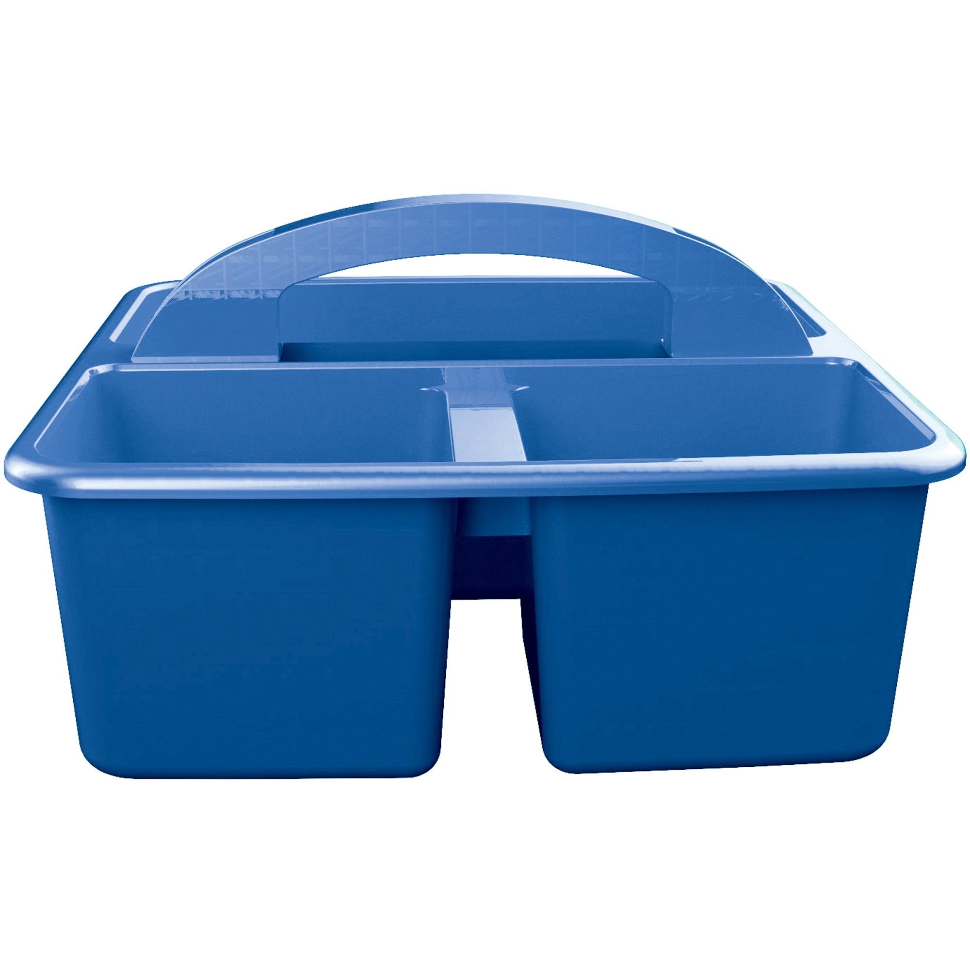 deflecto-antimicrobial-kids-storage-caddy-3-compartments-53-height-x-94-width-x-93-depth-antimicrobial-lightweight-portable-mold-resistant-mildew-resistant-durable-washable-stackable-blue-polypropylene-1-each_def39505blu - 2