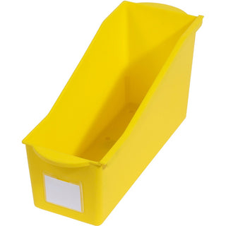 Deflecto Antimicrobial Kids Book Bin - 7.4" Height x 14.2" Width x 5.3" Depth - Antimicrobial, Lightweight, Portable, Mold Resistant, Mildew Resistant, Stackable, Handle - Yellow - Polypropylene - 1 Each