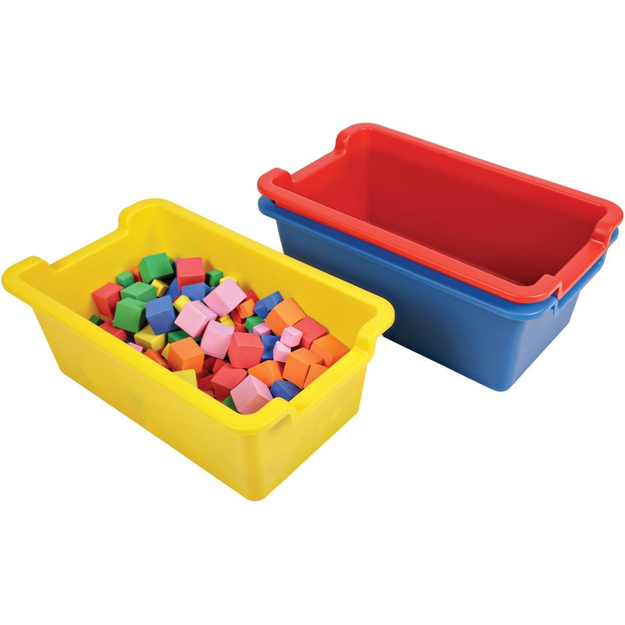 deflecto-antimicrobial-rectangular-storage-bin-51-height-x-132-width-x-81-depth-antimicrobial-lightweight-mold-resistant-mildew-resistant-handle-portable-stackable-yellow-polypropylene-1-each_def39510yel - 3