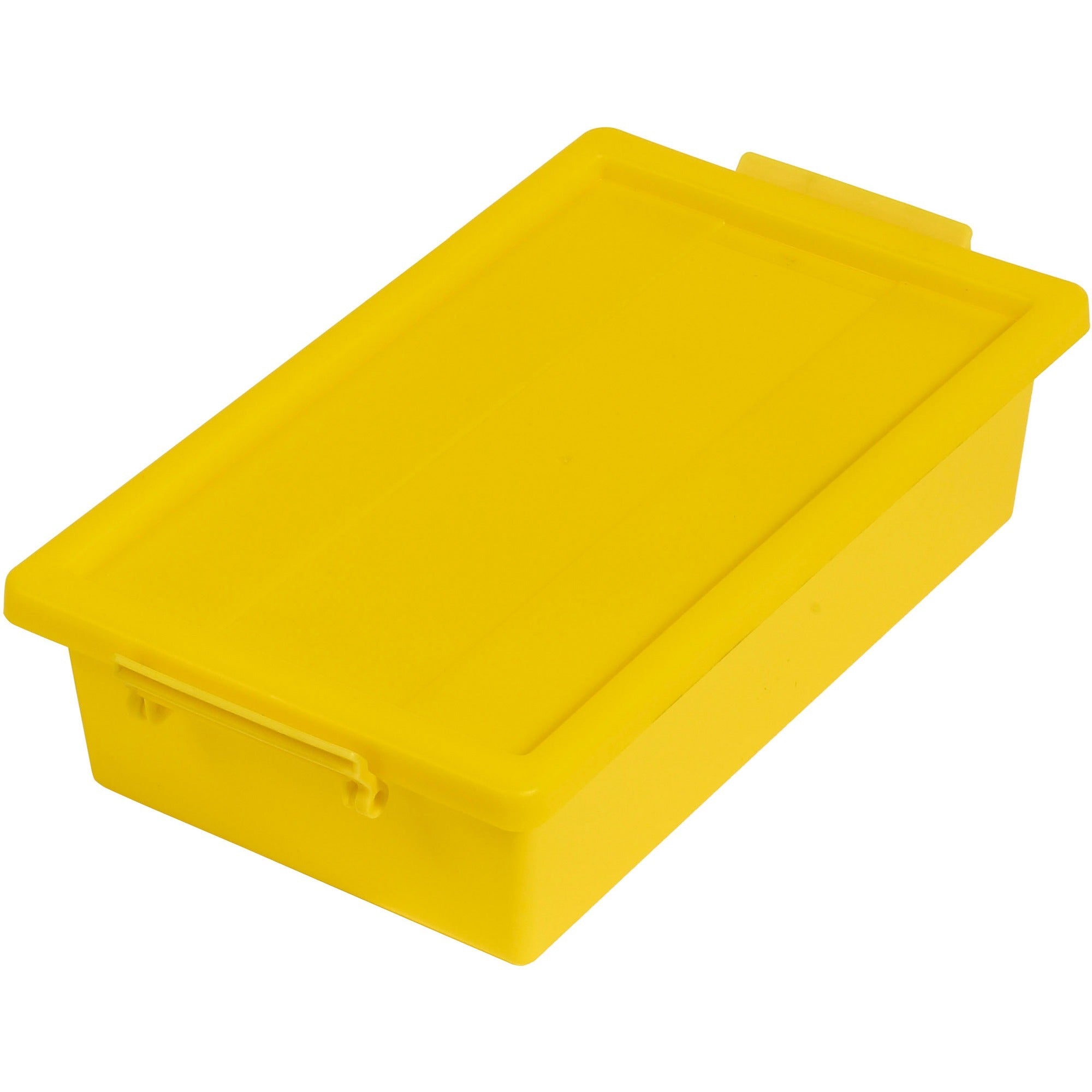 deflecto-little-artist-antimicrobial-storage-tote-31-height-x-119-width-x-68-depth-antimicrobial-lightweight-mold-resistant-mildew-resistant-handle-portable-stackable-durable-spill-resistant-easy-to-clean-yellow-polypropylene-_def39513yel - 2