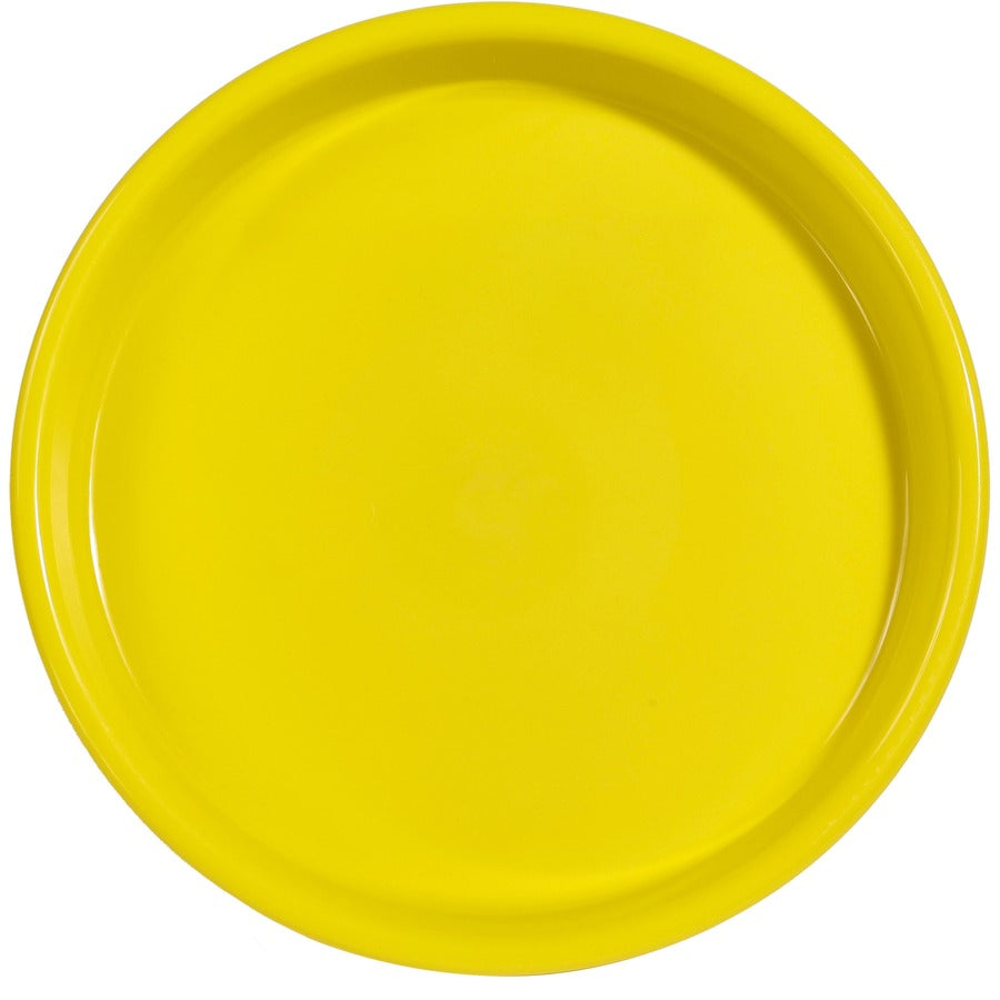 Deflecto Kids Antimicrobial Round Craft Tray - Accessories, Art, Craft - 1.61"Height x 13.07"Width x 13.07"Depth - 1 Each - Yellow - Polypropylene