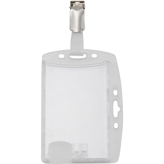 Advantus Plastic ID Card Holders - Horizontal/Vertical - Plastic - 25 / Pack - Clear - Rotating Clip