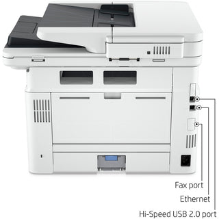 HP LaserJet Pro 4101fdne Laser Multifunction Printer - Monochrome - White - Copier/Fax/Printer/Scanner - 63 ppm Mono Print - 4800 x 600 dpi Print - Automatic Duplex Print - Up to 80000 Pages Monthly - Color Flatbed Scanner - 1200 dpi Optical Scan - M