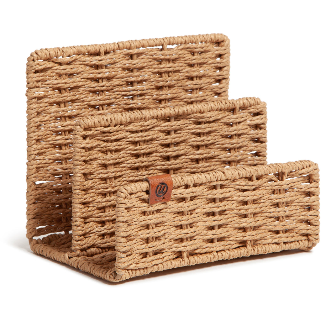 u-brands-woven-letter-sorter-2-compartments-sturdy-brown-1-each_ubr6088u0112 - 1