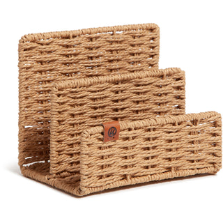 u-brands-woven-letter-sorter-2-compartments-sturdy-brown-1-each_ubr6088u0112 - 1