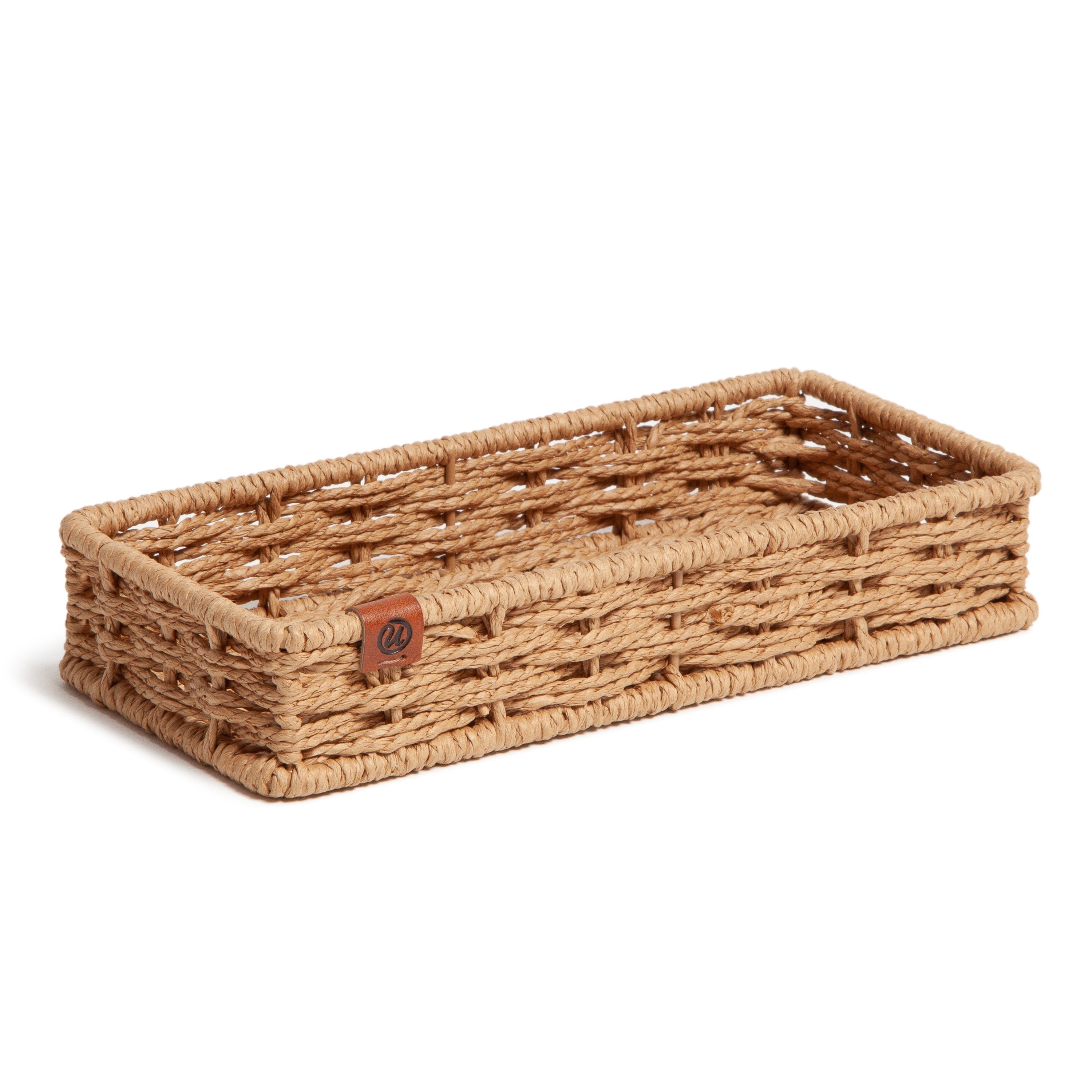 u-brands-woven-catch-all-tray-1-compartments-sturdy-brown-1-each_ubr6089u0116 - 1