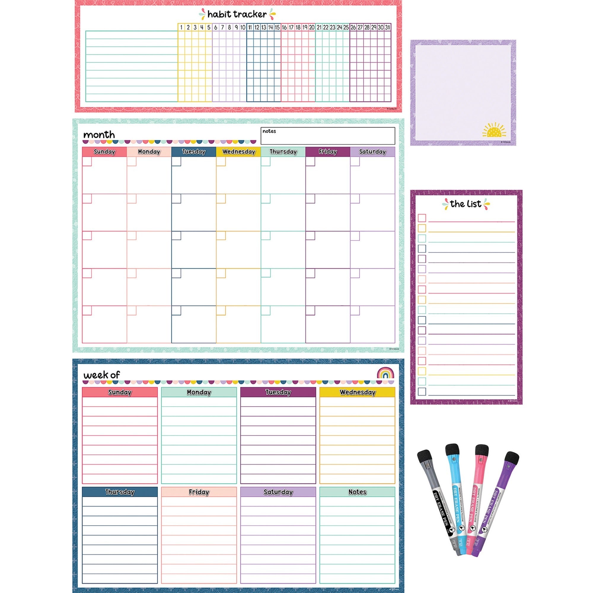teacher-created-resources-dry-erase-task-calendar-set-multi-1-pack_tcr77403 - 1