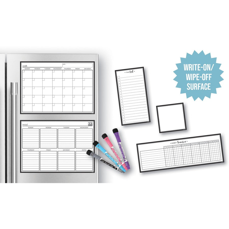 teacher-created-resources-black-&-white-dry-erase-magnetic-calendar-set-black-white-1-pack_tcr77407 - 2
