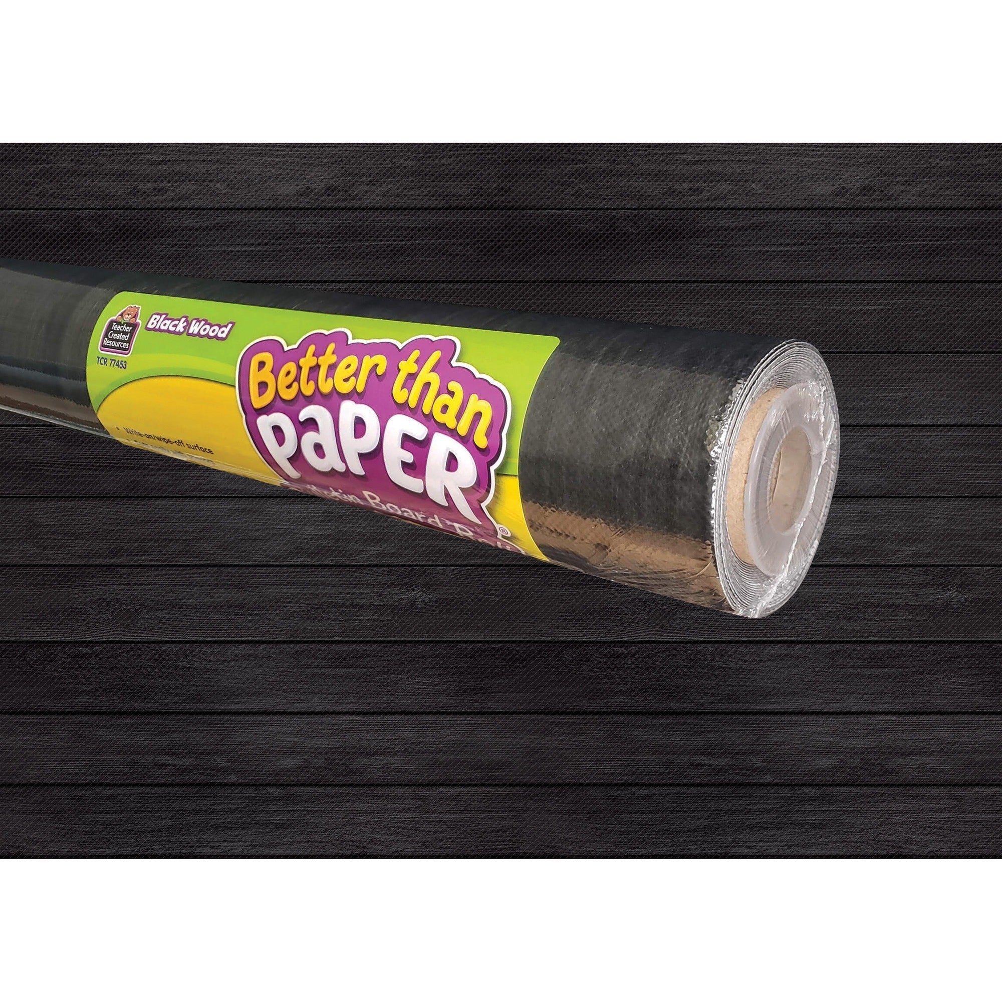 teacher-created-resources-bulletin-board-roll-bulletin-board-poster-student-12-ftheight-x-48width-1-roll-black-wood-fabric_tcr77453 - 1