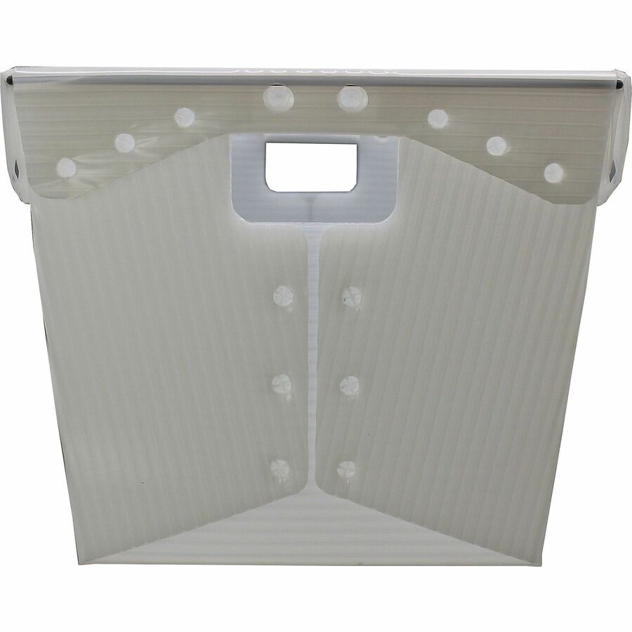 Flipside Translucent Plastic Storage Postal Tote - External Dimensions: 13.3" Width x 11.6" Depth x 18.3" Height - Lid Closure - Plastic - Translucent - For Storage, Moving - 2 / Pack
