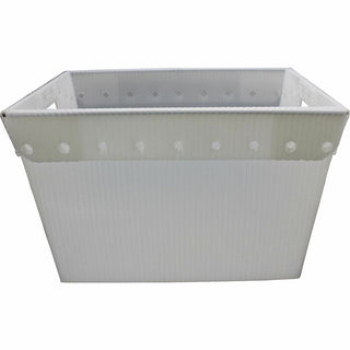 Flipside Translucent Plastic Storage Postal Tote - External Dimensions: 13.3" Width x 11.6" Depth x 18.3" Height - Lid Closure - Plastic - Translucent - For Storage, Moving - 2 / Pack