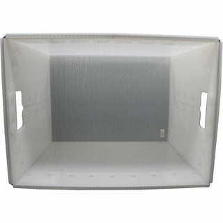 Flipside Translucent Plastic Storage Postal Tote - External Dimensions: 13.3" Width x 11.6" Depth x 18.3" Height - Lid Closure - Plastic - Translucent - For Storage, Moving - 2 / Pack