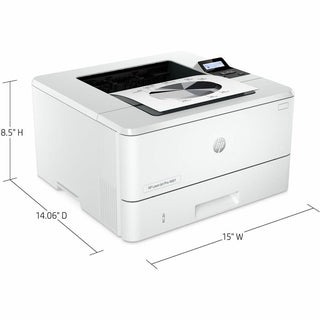 HP LaserJet Pro 4001 4001n Desktop Laser Printer - Monochrome - 63 ppm Mono - 4800 x 600 dpi Print - Manual Duplex Print - 350 Sheets Input - Ethernet - HP Smart App, Apple AirPrint, Mopria - 80000 Pages Duty Cycle - Plain Paper Print - Gigabit Ether
