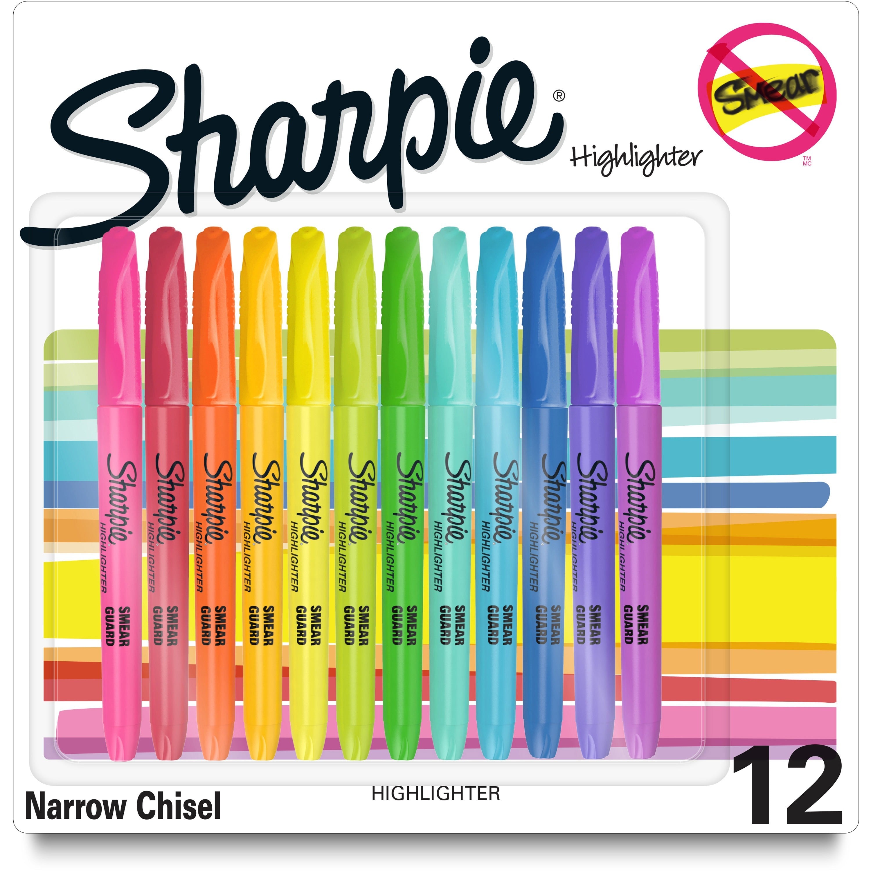 Pocket Style Highlighters, Assorted Ink Colors, Chisel Tip, Assorted Barrel Colors, 12/Pack